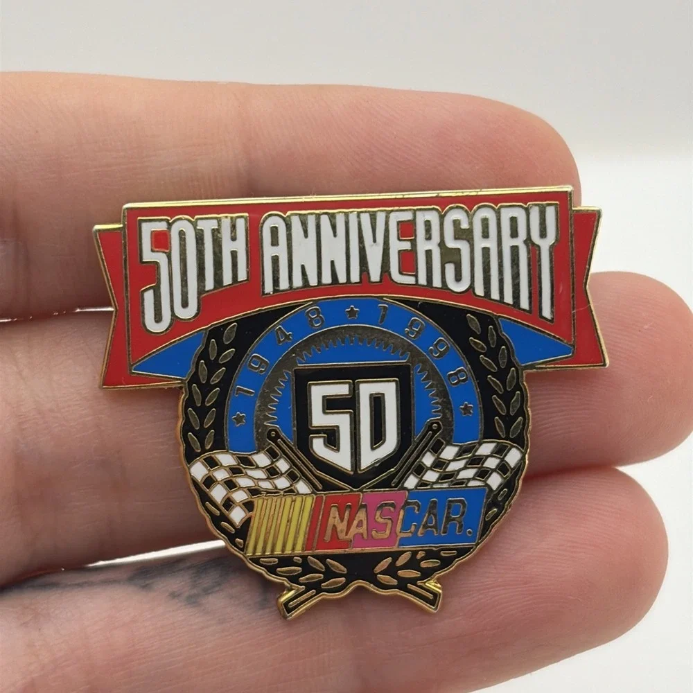 NASCAR Racing 50th Anniversary 1948-1998 Lapel Hat Pin